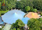 Blue Large Shade Structures Tensile Fabric Architecture For Outdoor Sports Sun Proof