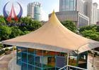 Practical Tensioned Membrane Structures White Woven Fabric Covered Buildings For Structural Systems