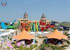 Practical Playground Shade Canopy Woven Fabric Covered Buildings Self Cleaning