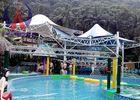 Colorful Fabric Tensioned Membrane Structures For Aqua Park Shade Metal Frame