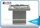 White Color LCD Panel Self Service Library Kiosk , Library Self Checkout Kiosk Machines