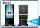 Black Color Infrared Touch Screen Information Kiosk Floor Standing Wifi Network Supported