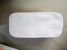 White Women& acute;s PU Leather Toiletries Travel Cosmetic Bags 2 Pockets 20*15*CM