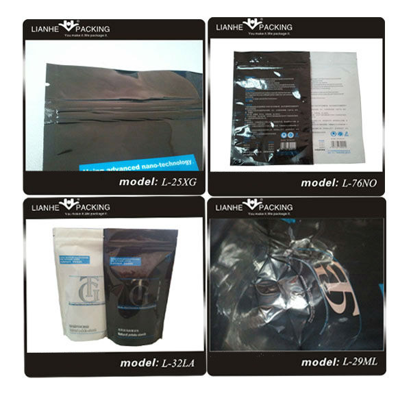 The white stand up zipper aluminum foil bag 
