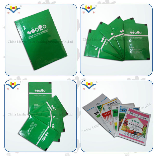 the flat aluminum foil packing chemical bag 