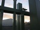 Black powder coated spear top galvanised tubular metal fence