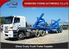 Tri Axles Slidable Steel Side Loader Trailer  37 Tons Payload Capacity