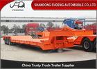 Front Load Removable  Gooseneck Low Flatbed Trailer 100 Tons 3 Axles