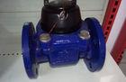 Flange Type Bulk Woltman Industrial Water Meter With Iron / Brass Body