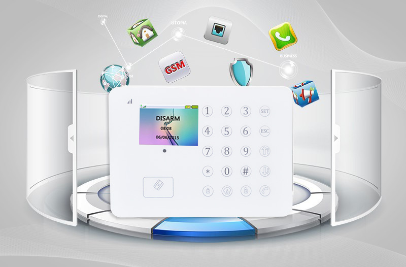 wireless gsm TFT RFID GSM alarm system smart home security system alarm buglar system