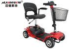 Outdoor Red Mobility Scooter / Folding Mobility Scooter 6km/Hour Max Speed