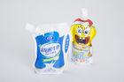 Flat Bottom Stand Up Pouches With Conner Spout Doypack For Jelly / Juice / Jam