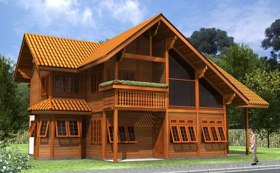 prefabricated wooden luxury villa