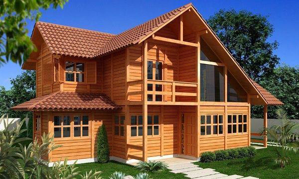 wooden decorated bungalow house