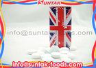 British Style Travel Sugar Free Mint Candy , Tin Box Triangle Shaped Candy