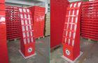 Red Cardboard Display Cardboard Stand With 18 Pockets For Promoting DVDs