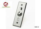 N.O / COM Contacts Slim Press To Exit Switch , Round Corner Stainless Steel Push Button