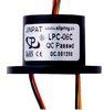 Black LED Electric Rotary Joint Slip Ring Conductive 6 Circuits With Low Electrical Noise