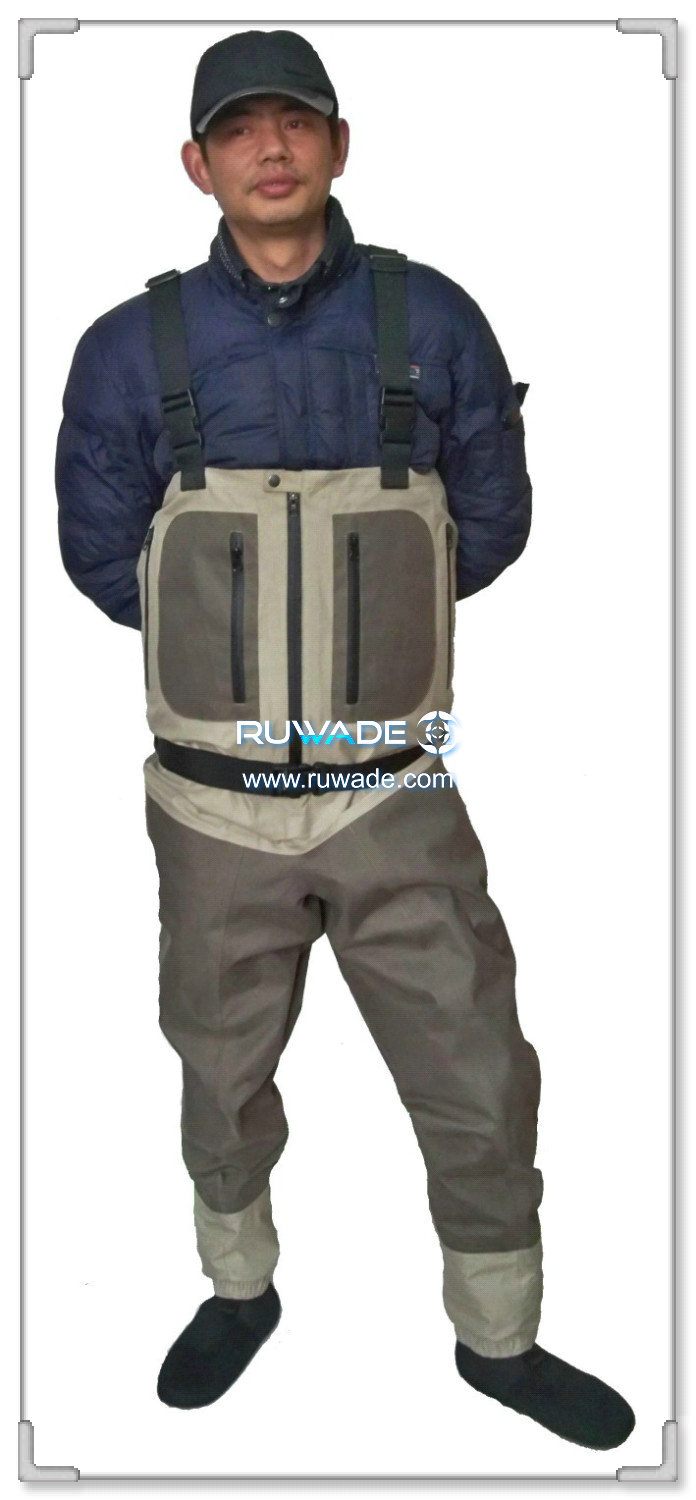 Waterproof breathable fly chest fishing wader -7