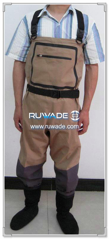 Waterproof breathable fly chest fishing wader -2