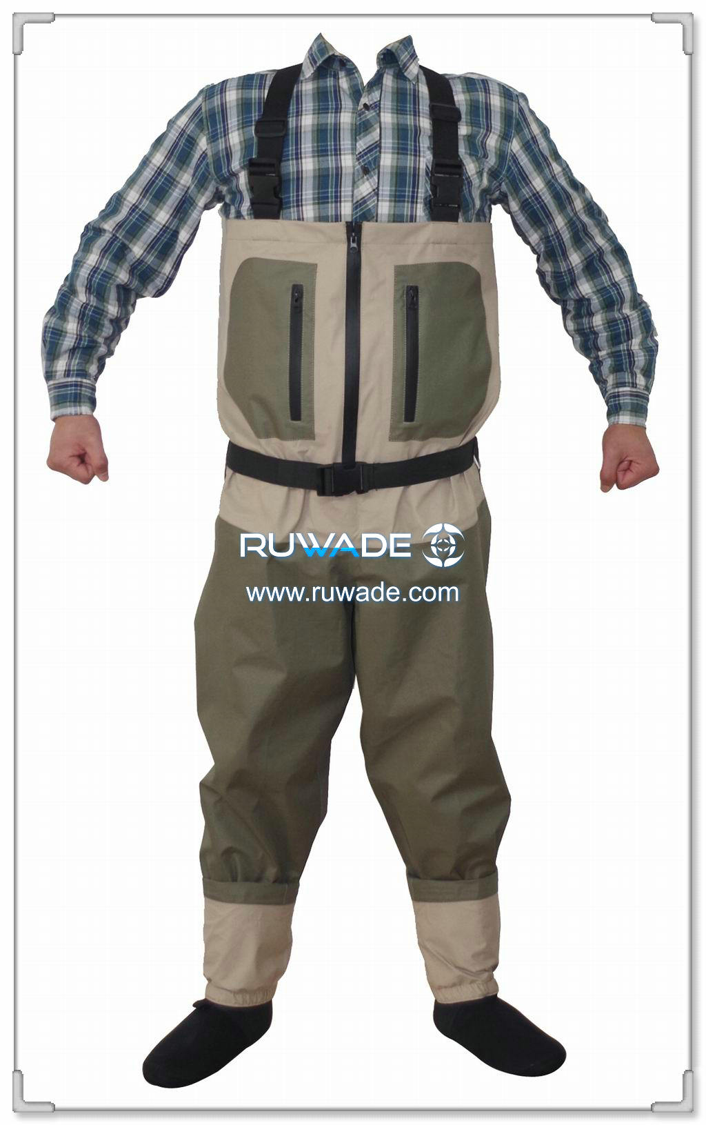 Waterproof breathable fly chest fishing wader -8