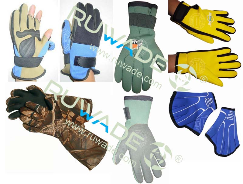 Neoprene gloves for different use,such as diving,fishing,hunting,swimming gloves 