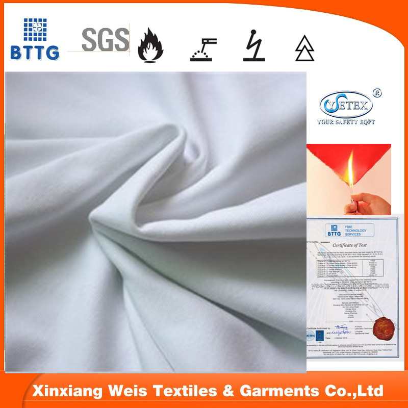 fire retardant 100 cotton knitted fabric 