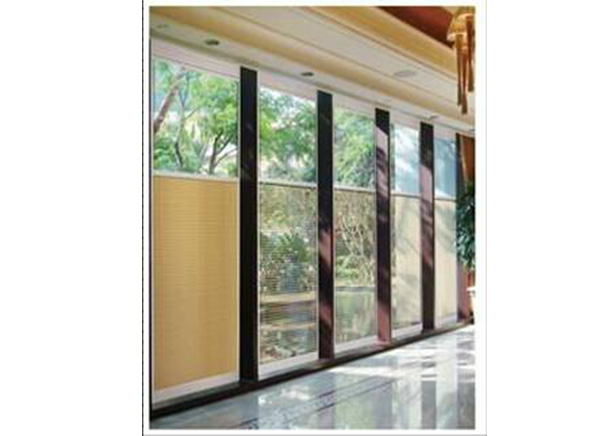 Electronic Control Blinds Closed Together To The Bottom
