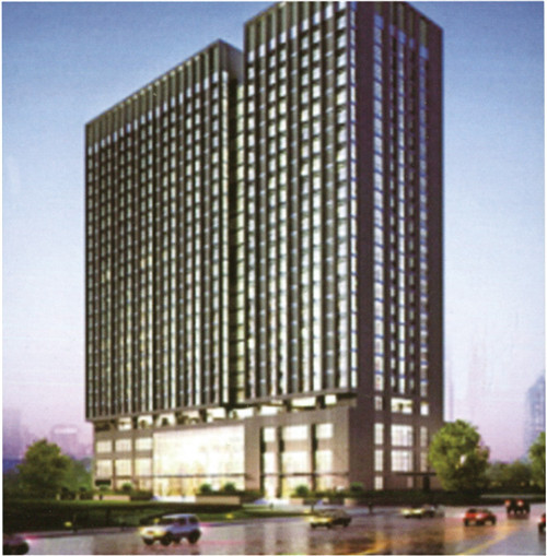 Double Tempered Glass Curtain Wall with Built in Motorized Venetian Blinds