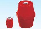 Red Busbar Support Insulator , TSM-20-70 Brass / Steel Electrical Standoff Insulators