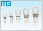 High Voltage Tinned Copper Cable Lugs 36KV 18mm - 200mm Length Ring Type Lugs