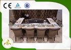 Rectangular Stove Top Teppanyaki Grill Japanese Hibachi Table With Ventilation System