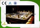 10 Seat Rectangle Electric / Induction Teppanyaki Grill Table With Ventilation / Precipitator