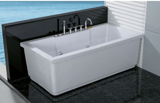 Rectangle white acrylic Combo Massage bathtub