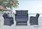 Aluminium Frame Garden Rattan Sofa Set With Cushion Waterproof 4 Piece
