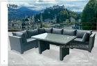 Luxury Rattan Wicker Patio Furniture Deep Seating Set With Aluminium Frame