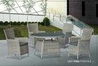 4 Piece Outdoor Rattan Chairs With Round Table , Metal Garden Furniture Sets