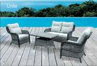 Outdoor Rattan Garden Furniture Sets With Cushion , Rattan Table And Chairs