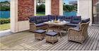 Luxury Backyard Outdoor Wicker Sofa Sets / Conversation Set Patio Furniture For Seating