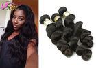 Full Cuticle 8A Unprocessed Indian Virgin Hair Natural Loose Wave With Transparent Pvc Bag
