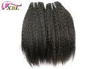 100% Human One Donor Cambodian Virgin Hair , Kinky Straight Yaki Virgin Cambodian Hair