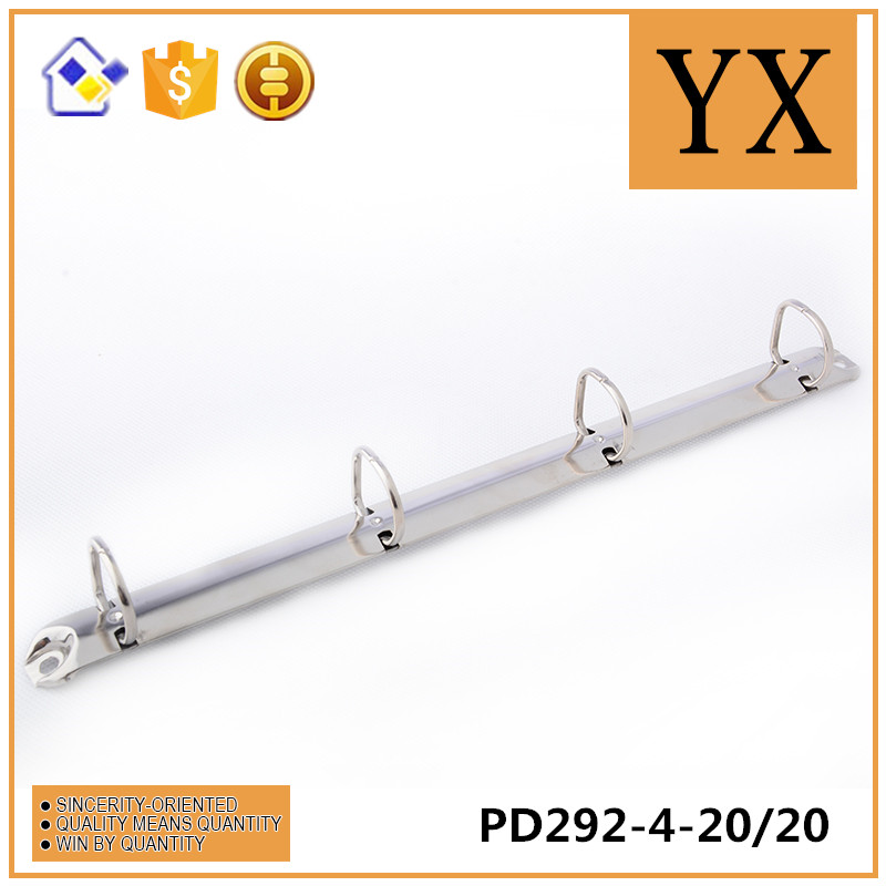 China manufacturer 292mm nickel metal 4 ring mechanism binder clip