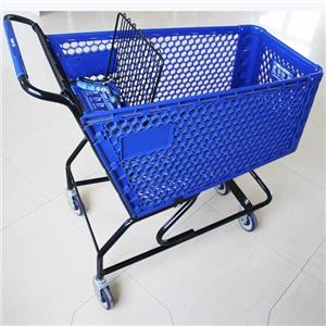 180L Large Volume Supermarket Shopping Retail Plastic Trolley