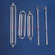 Round Bottom Clear Quartz combustion boat for lab use.