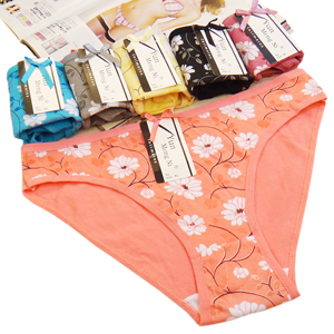 New Desgin Pretty Flower Printing Ladies Briefs Sexy Undergarments For Ladies Panty Lingerie