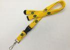 15mm / 20mm / 25mm Bright Yellow Security Badge Lanyard Custom Printing
