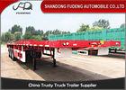 Fudeng tri axles 40ft container shipping flatbed semi trailer