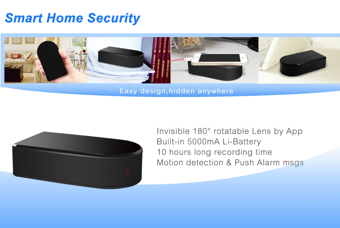 Innovation 2017 Rotatable Black Box Security Wi-Fi Camera Watch Home Surveillance On Android