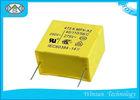 Yellow Metallized Polypropylene Capacitors , X2 Safety Capacitor For LED Lighting