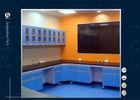 Blue Trespa Tops  Chemistry Lab Furniture Solvent Resistant CleanRoom For School